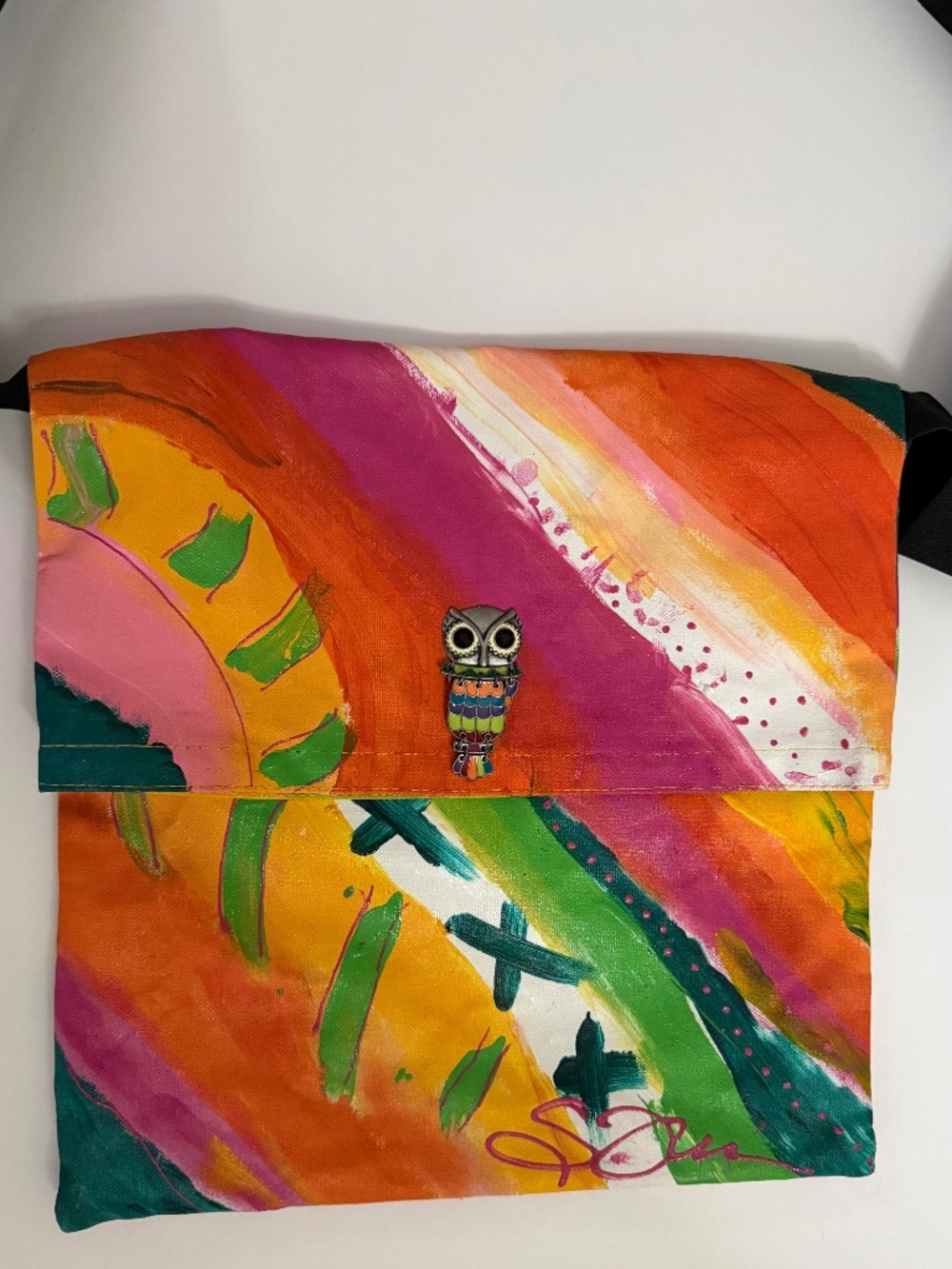 Susan Tancer Eco-Friendly Hand Painted Designer Fold Over Tote